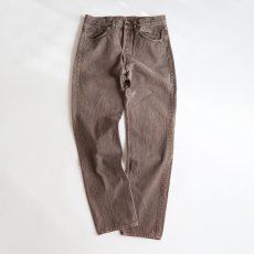 画像2: LEVI'S 501 BROWN DENIM PANTS "made in USA" 【W34 x L34 程度】 (2)