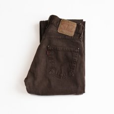 画像1: LEVI'S 501 BROWN DENIM PANTS "made in USA" 【W29 x L30 程度】 (1)