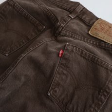 画像13: LEVI'S 501 BROWN DENIM PANTS "made in USA" 【W29 x L30 程度】 (13)