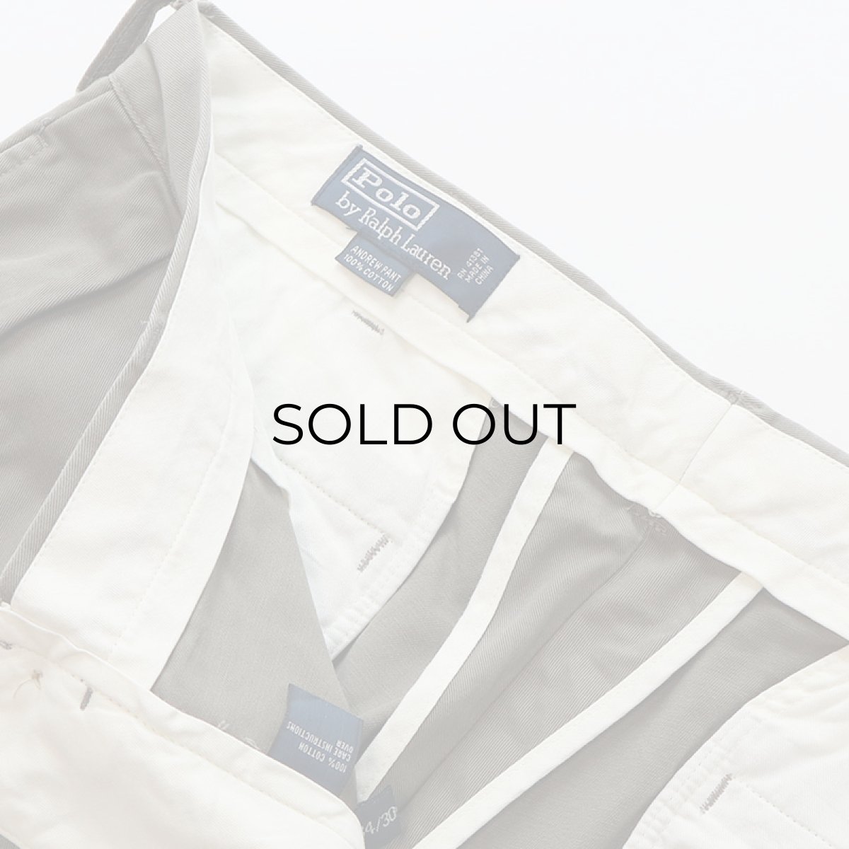 画像8: Polo by Ralph Lauren "POLO CHINO" COTTON TWILL TUCK PANTS【W35 x L30 程度】 (8)