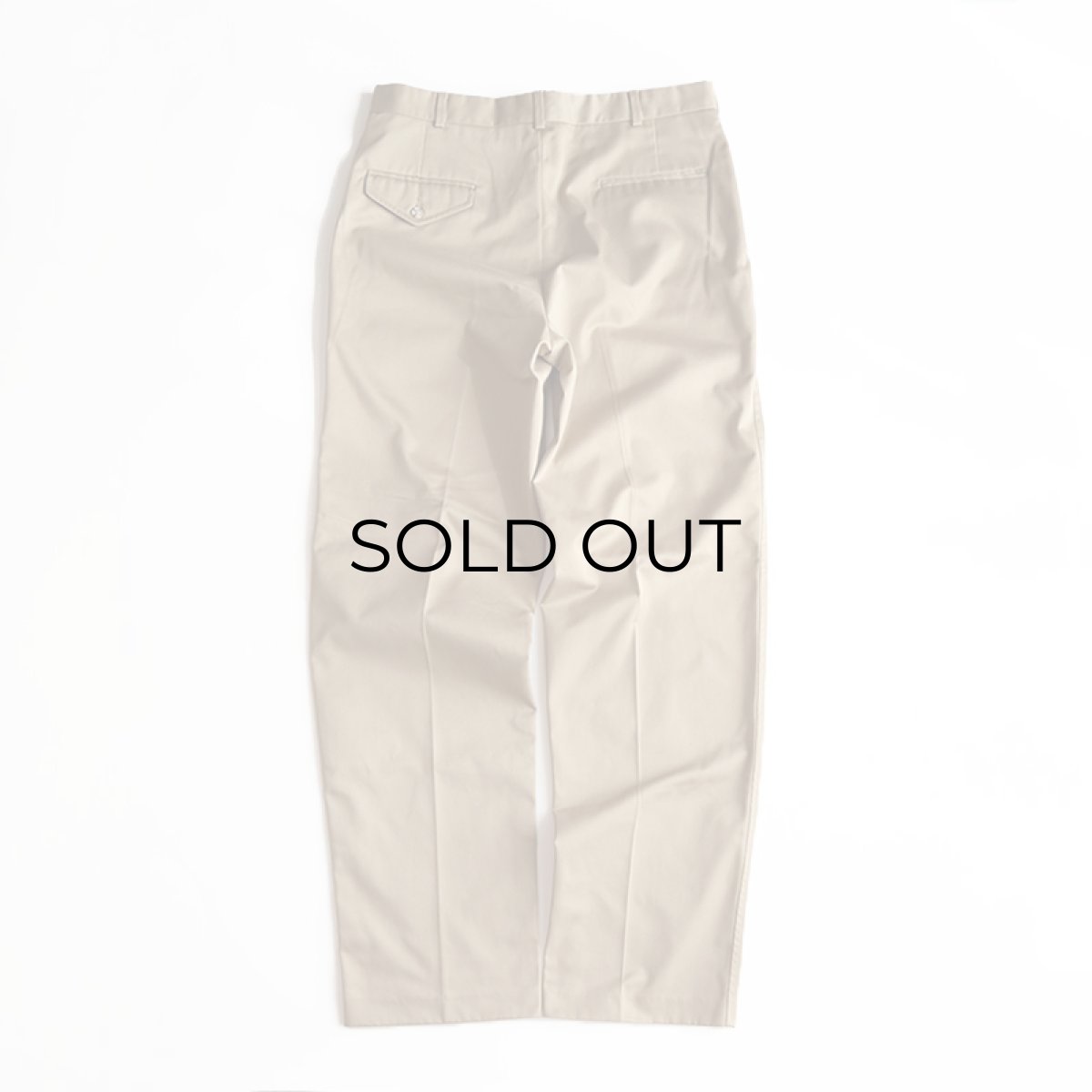 画像3: 80's LANDS' END TWILL NO TUCK PANTS "MADE IN USA"【W34 x L34 程度】 (3)