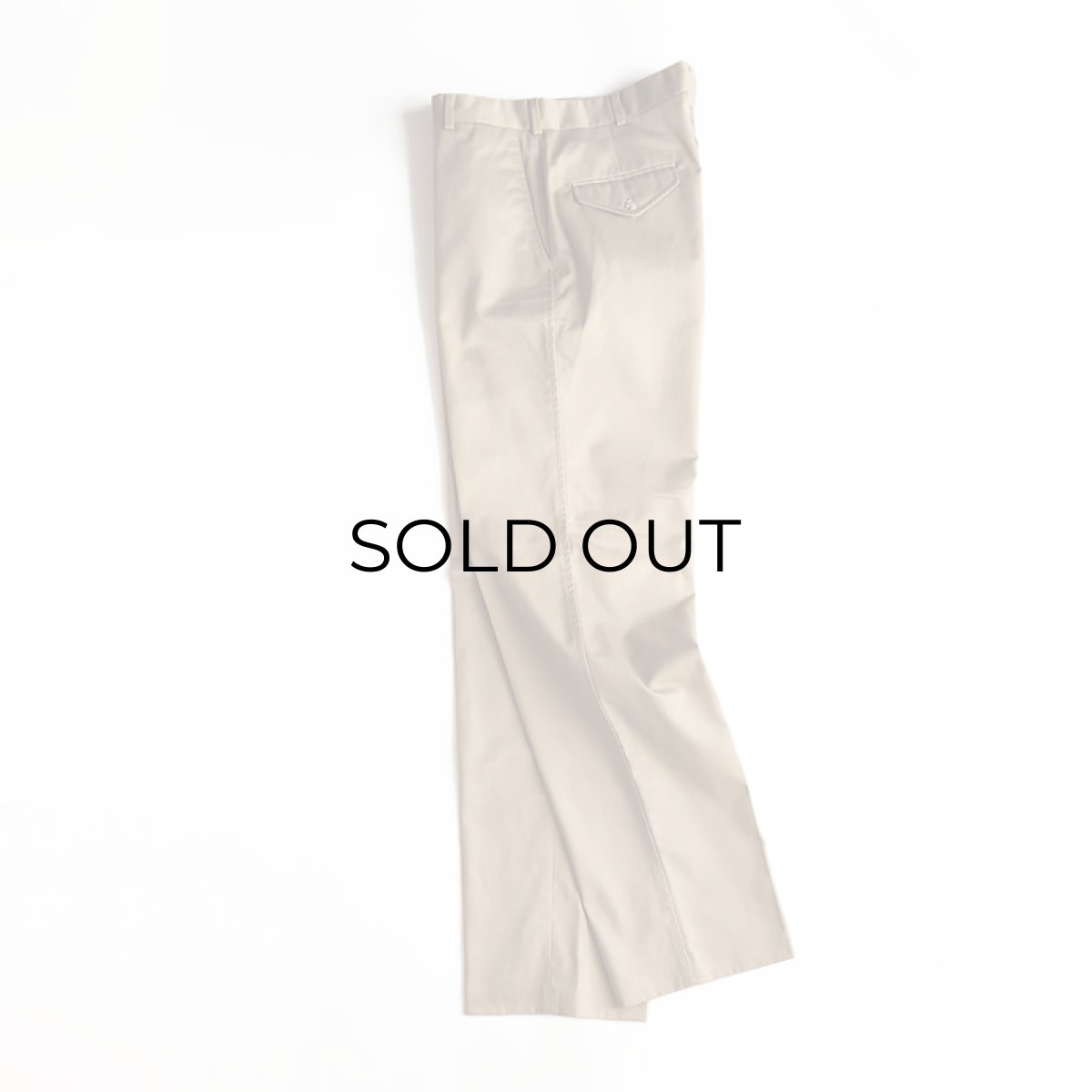 画像2: 80's LANDS' END TWILL NO TUCK PANTS "MADE IN USA"【W34 x L34 程度】 (2)