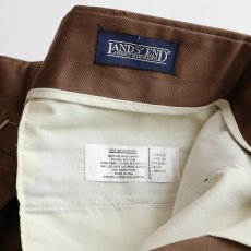 画像9: 80's LANDS' END TWILL TUCK PANTS "MADE IN USA"【W34 x L32 程度】 (9)