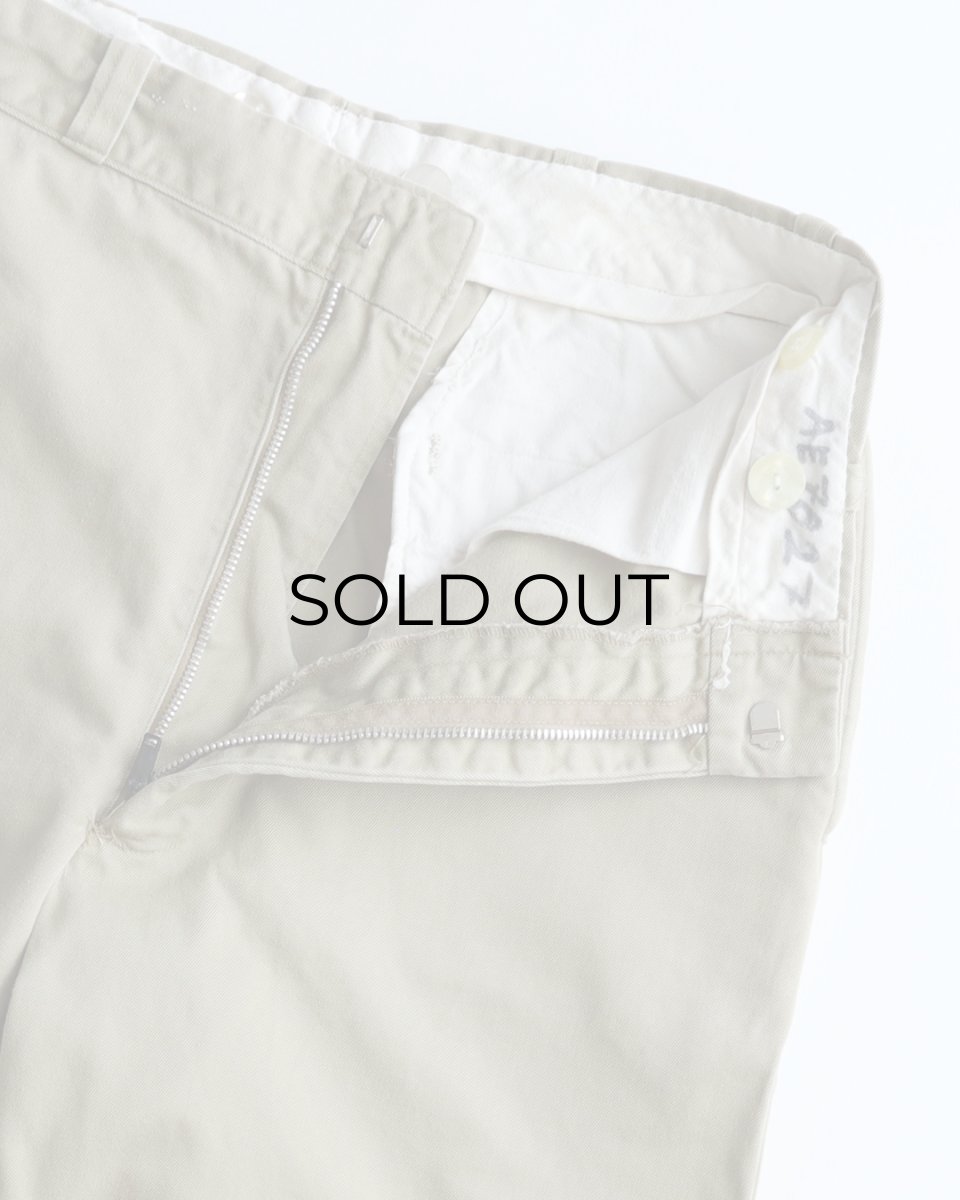 画像3: 〜70's US MILITARY COTTON TWILL KHAKI TROUSERS【W29 x L29 程度】 (3)