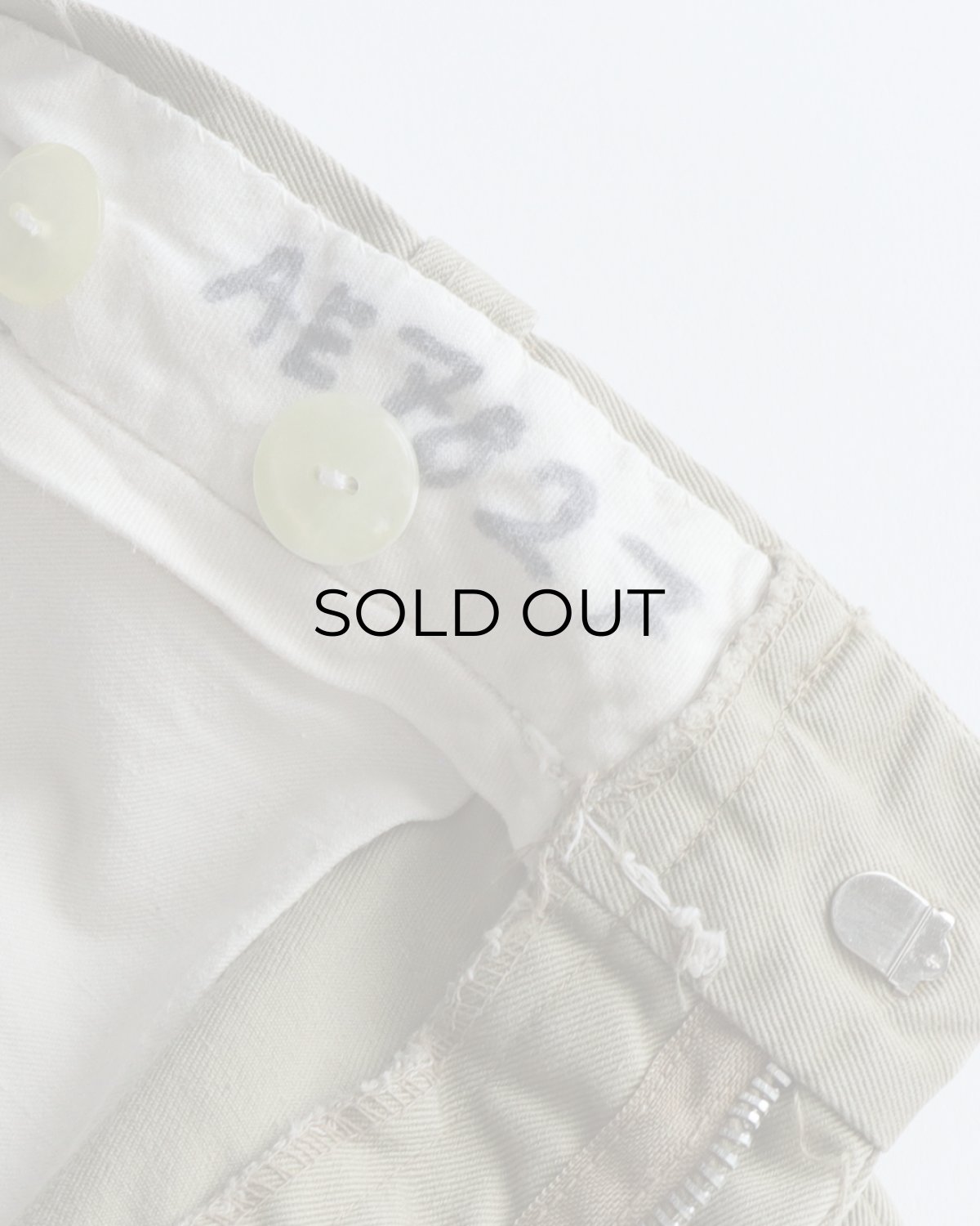 画像6: 〜70's US MILITARY COTTON TWILL KHAKI TROUSERS【W29 x L29 程度】 (6)