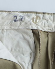 画像7: 〜70's US MILITARY COTTON TWILL KHAKI TROUSERS【W29 x L29 程度】 (7)