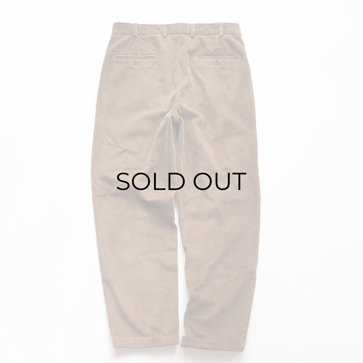 画像3: Brooks Brothers WIDE WALE CORDUROY TUCK PANTS【W34 x L31.5 程度】 (3)