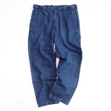 画像1: 90's haggar COTTON DENIM NO TUCK PANTS【W36〜W38 x L30 程度】 (1)