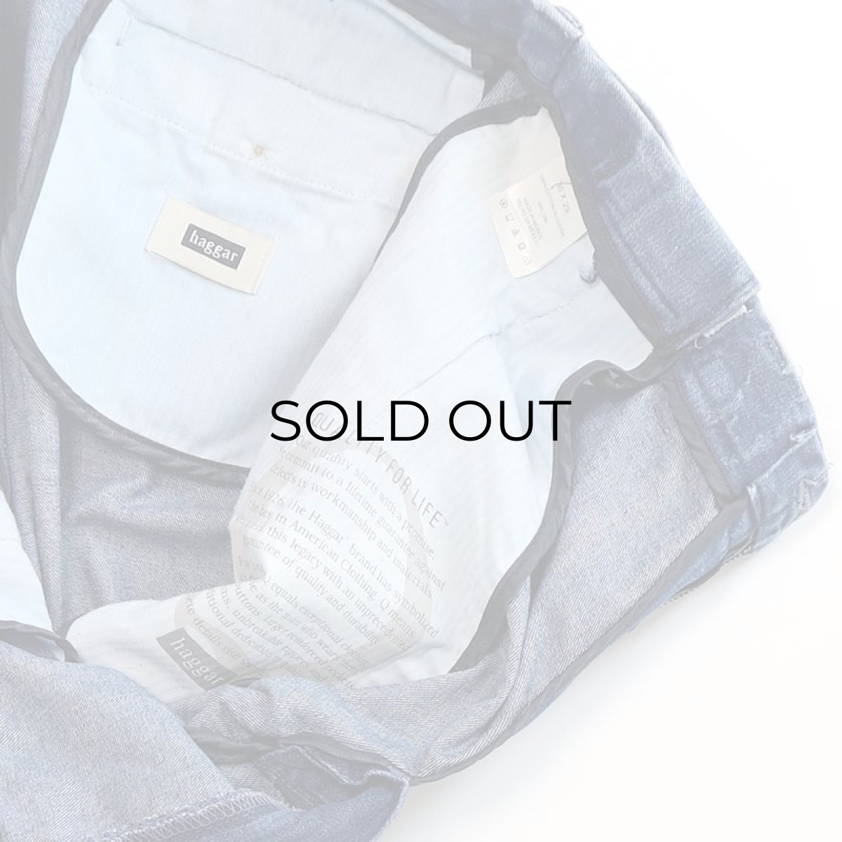 画像8: 90's haggar COTTON DENIM NO TUCK PANTS【W36〜W38 x L30 程度】 (8)