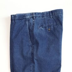 画像7: 90's haggar COTTON DENIM NO TUCK PANTS【W36〜W38 x L30 程度】 (7)