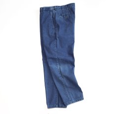 画像2: 90's haggar COTTON DENIM NO TUCK PANTS【W36〜W38 x L30 程度】 (2)