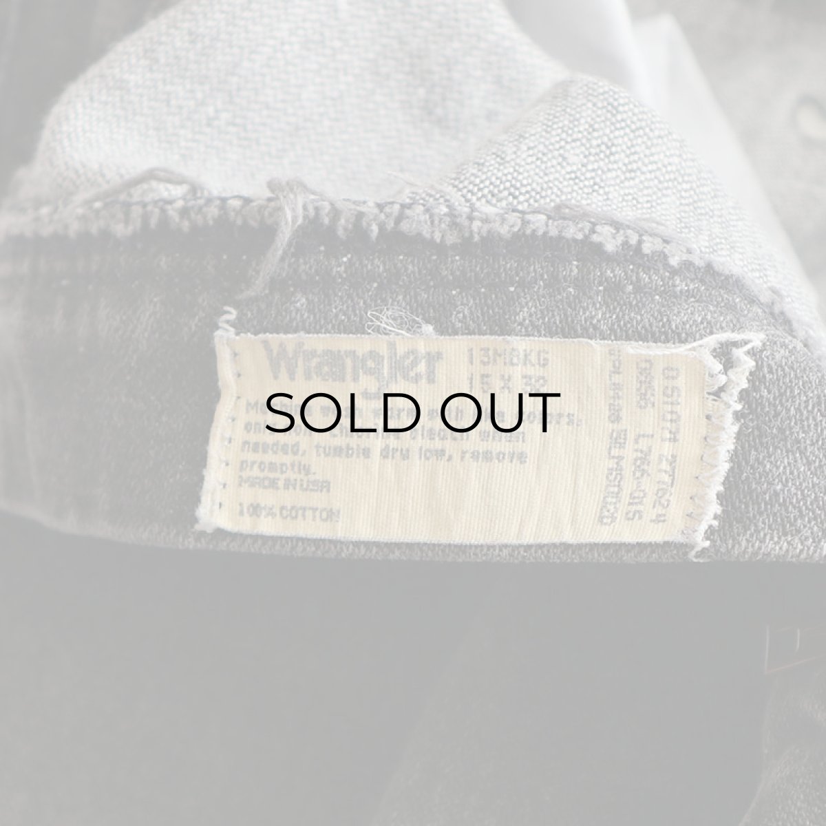 画像9: 80's Wrangler 13MBKG BLACK BROKEN DENIM 5P STRAIGHT PANTS "MADE IN USA" 【W32 x L32 程度】 (9)