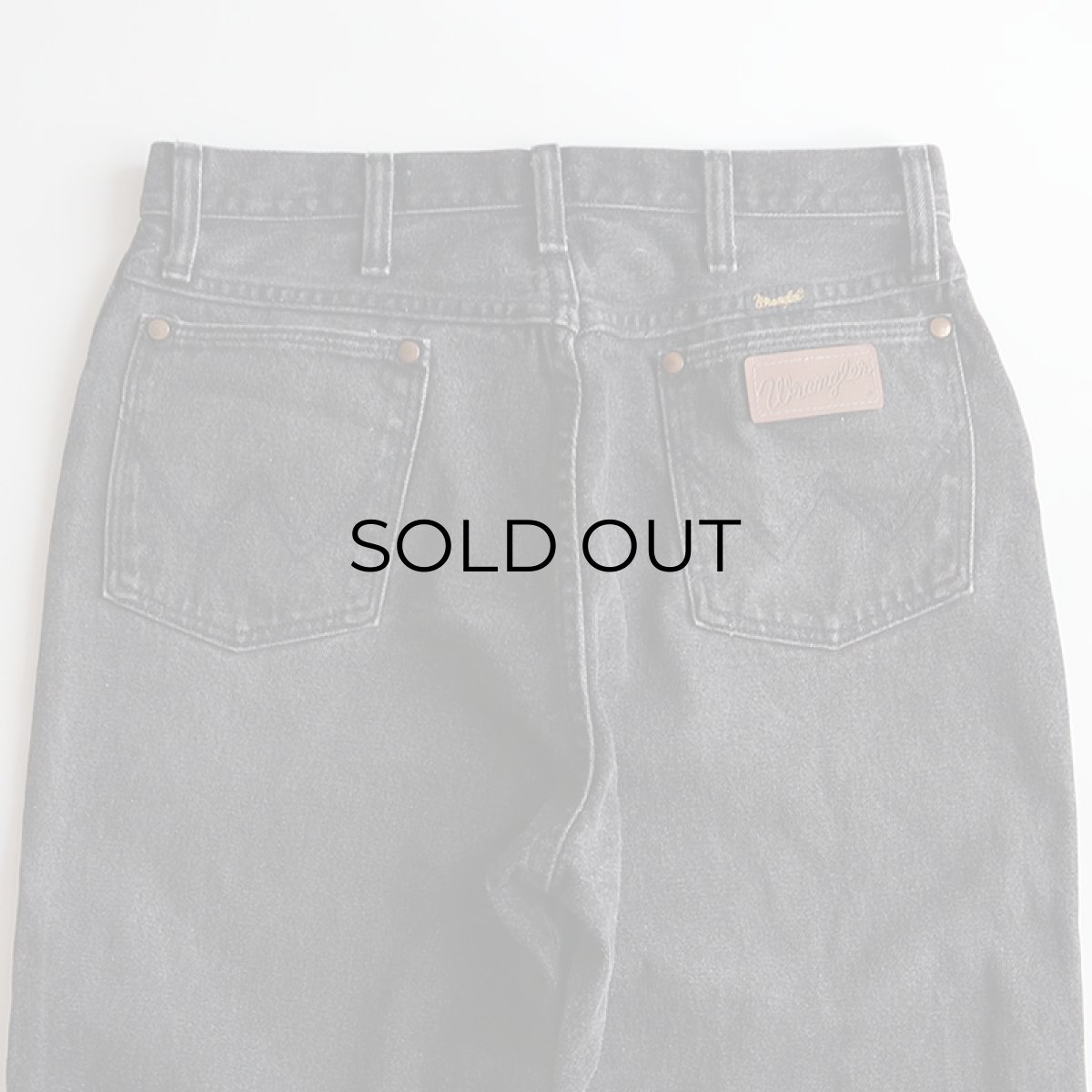 画像6: 80's Wrangler 13MBKG BLACK BROKEN DENIM 5P STRAIGHT PANTS "MADE IN USA" 【W32 x L32 程度】 (6)