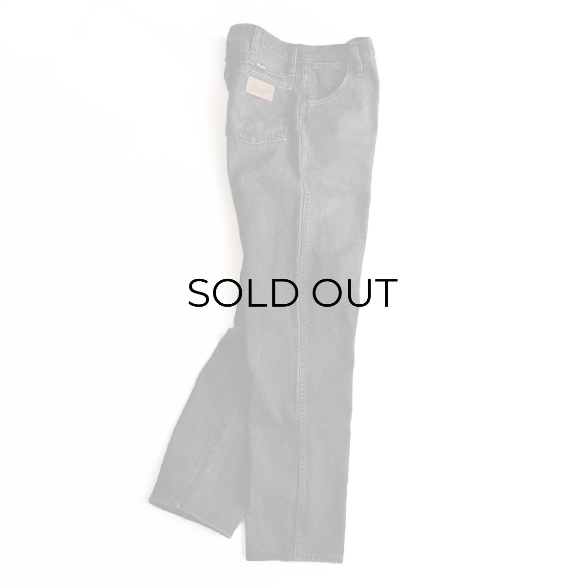 画像2: 80's Wrangler 13MBKG BLACK BROKEN DENIM 5P STRAIGHT PANTS "MADE IN USA" 【W32 x L32 程度】 (2)