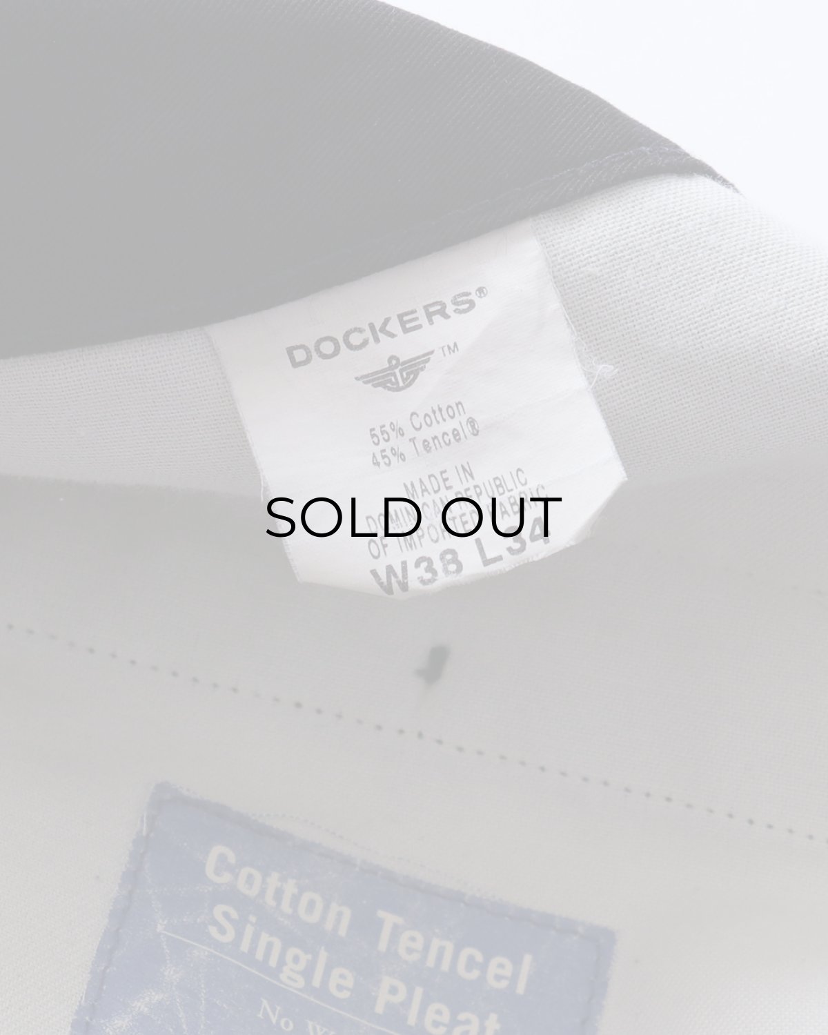 画像7: DOCKERS BLACK COTTON TENCEL TWILL TUCK PANTS【W38 x L33.5 程度】 (7)