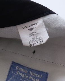 画像7: DOCKERS BLACK COTTON TENCEL TWILL TUCK PANTS【W38 x L33.5 程度】 (7)