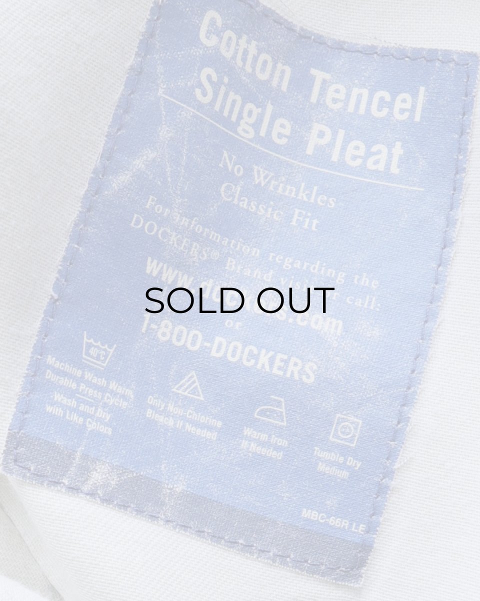 画像8: DOCKERS BLACK COTTON TENCEL TWILL TUCK PANTS【W38 x L33.5 程度】 (8)