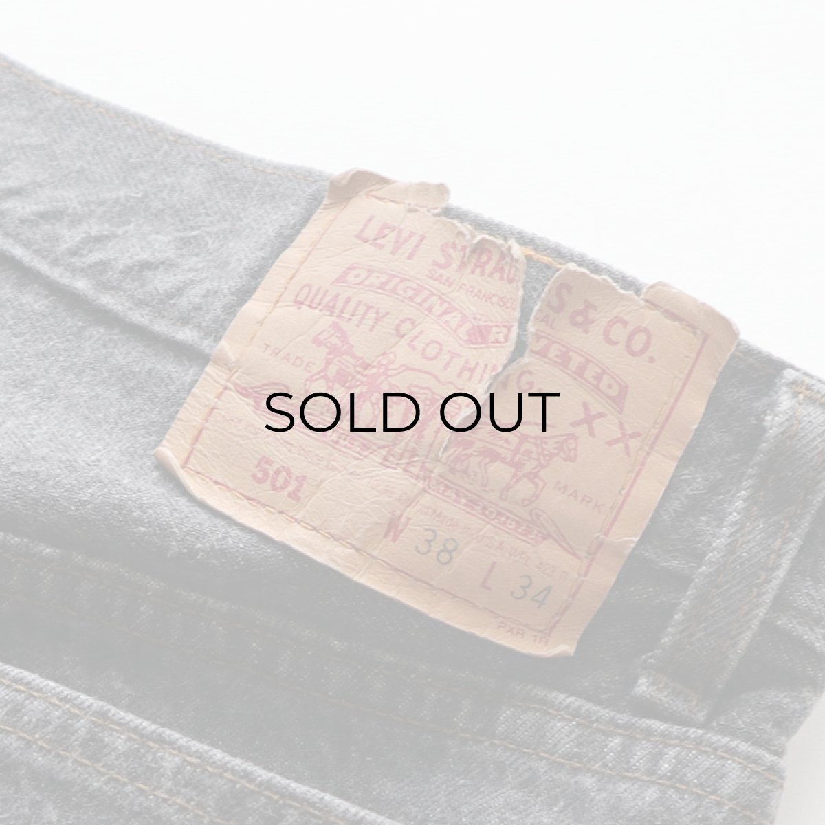 画像7: LEVI'S 501 BLACK DENIM PANTS "made in USA" "MINT CONDITION"【W38 x L34 程度】 (7)