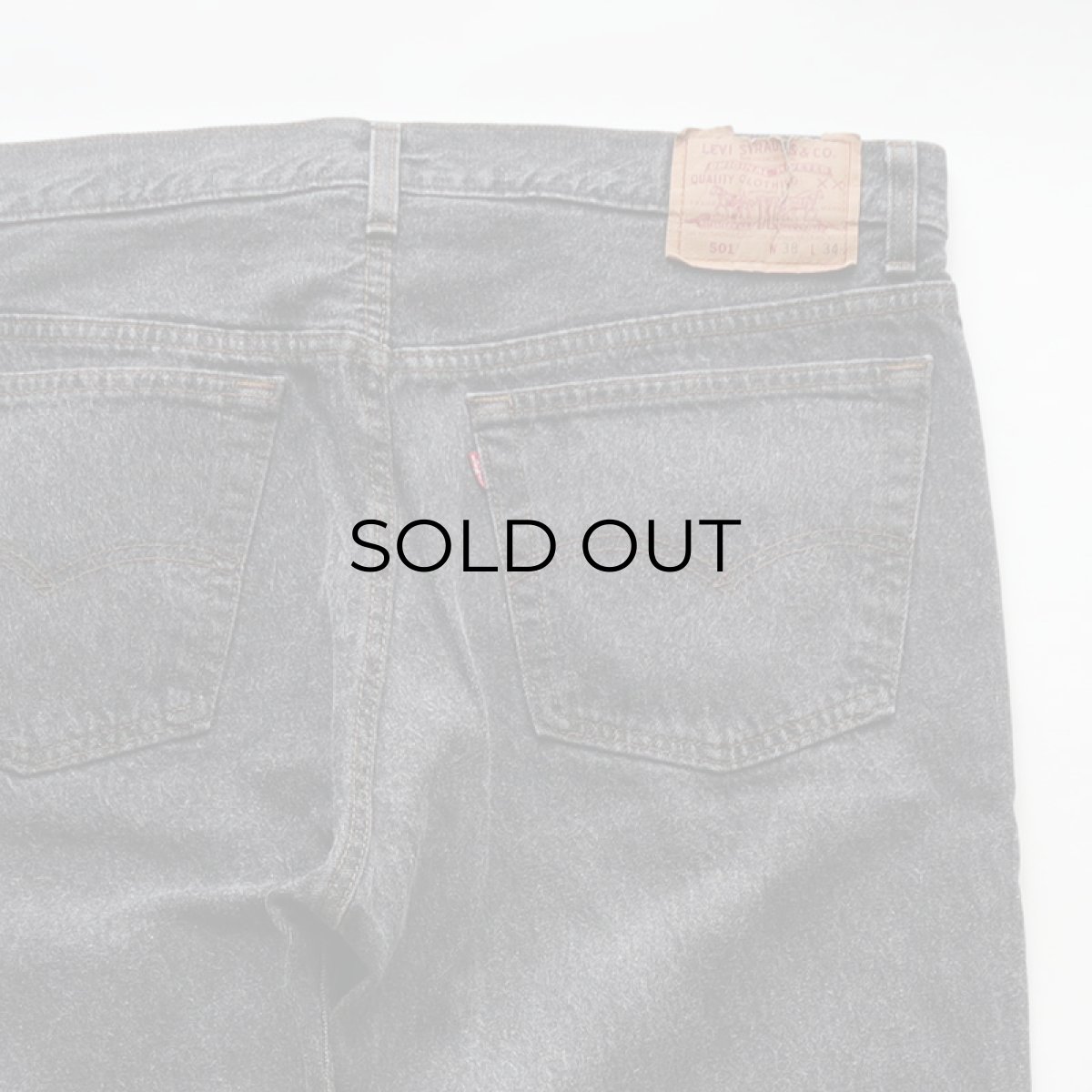 画像6: LEVI'S 501 BLACK DENIM PANTS "made in USA" "MINT CONDITION"【W38 x L34 程度】 (6)