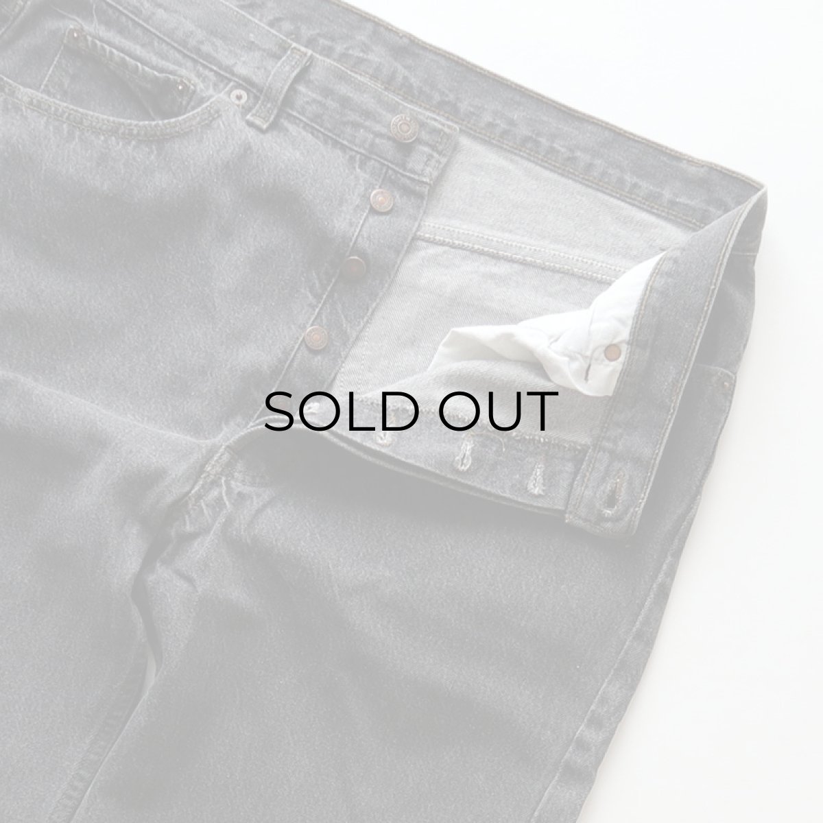 画像4: LEVI'S 501 BLACK DENIM PANTS "made in USA" 【W37 x L30 程度】 (4)