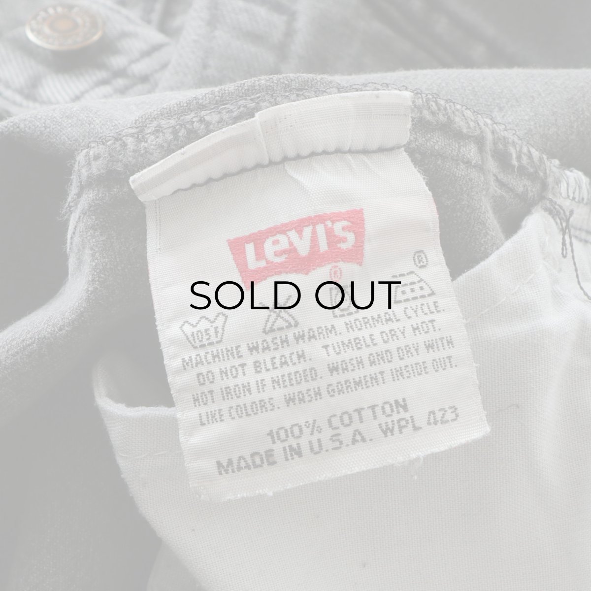 画像9: LEVI'S 501 BLACK DENIM PANTS "made in USA" 【W36 x L33 程度】 (9)