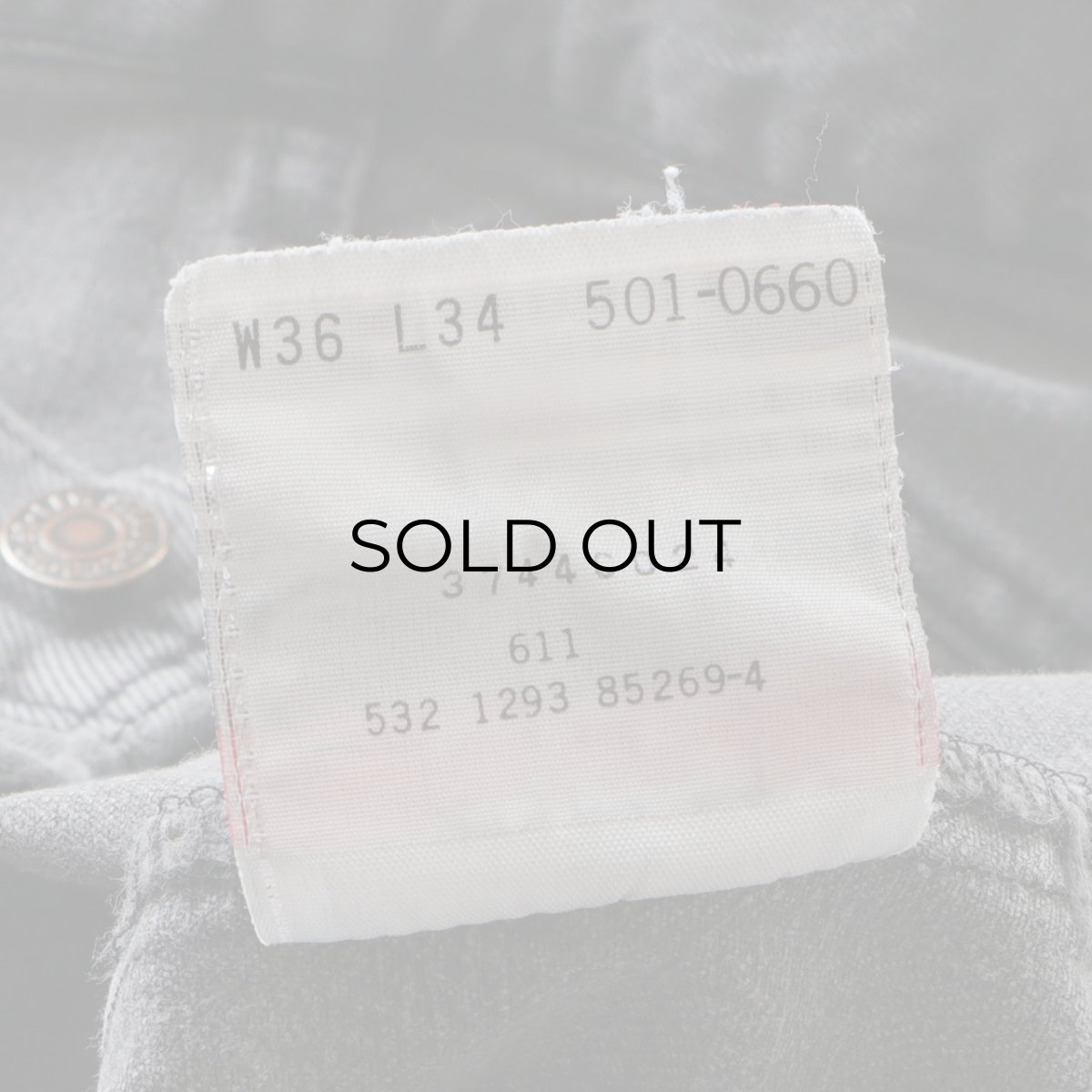 画像10: LEVI'S 501 BLACK DENIM PANTS "made in USA" 【W36 x L33 程度】 (10)