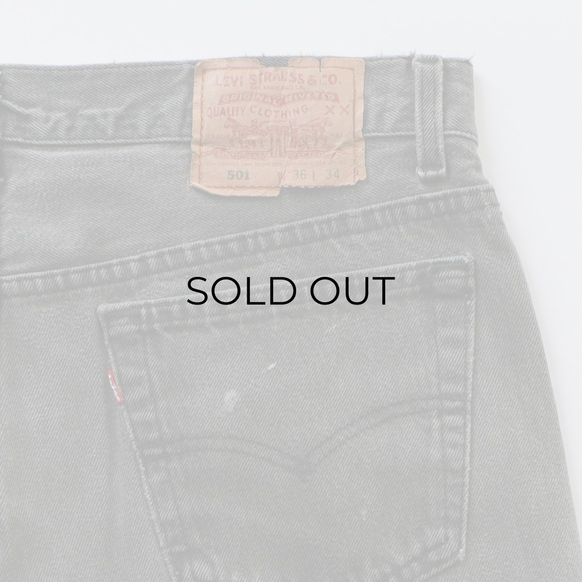 画像8: LEVI'S 501 BLACK DENIM PANTS "made in USA" 【W36 x L33 程度】 (8)