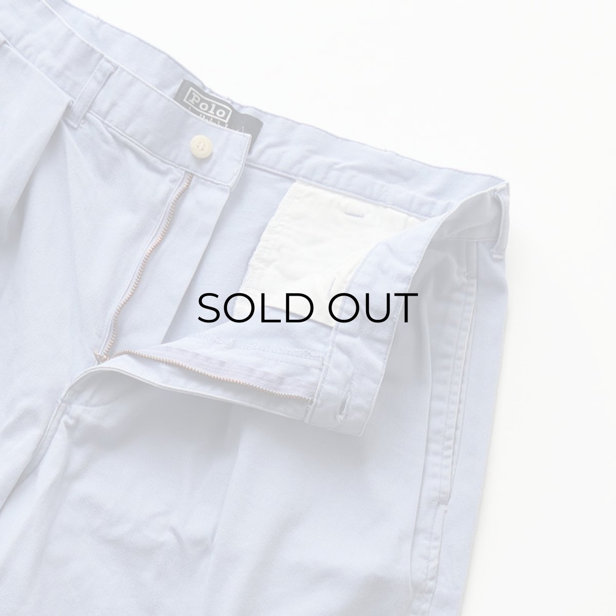 画像4: 〜90's Polo by Ralph Lauren "POLO CHINO" COTTON TWILL TUCK SHORTS 【W34 程度】 (4)
