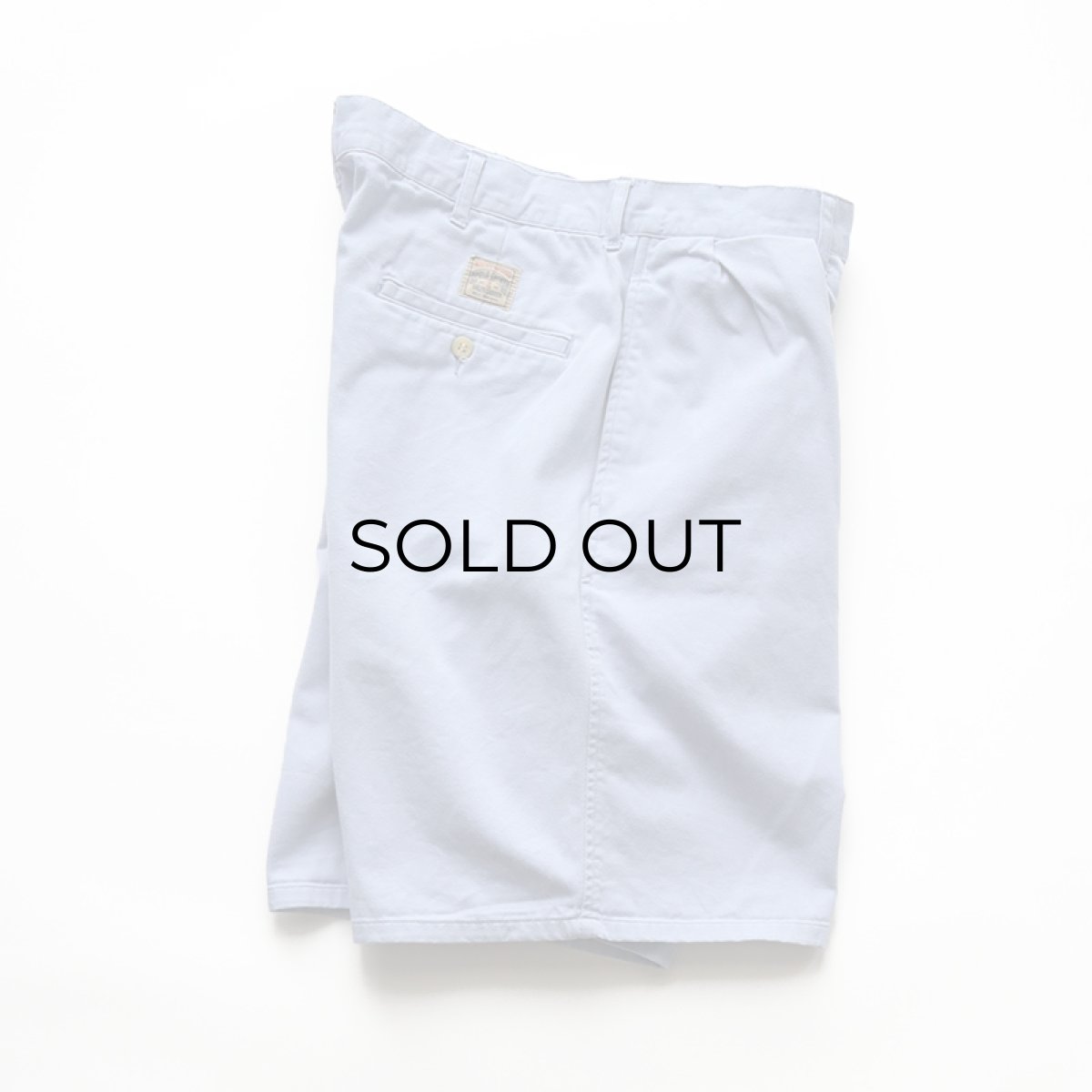 画像2: 〜90's Polo by Ralph Lauren "POLO CHINO" COTTON TWILL TUCK SHORTS 【W34 程度】 (2)