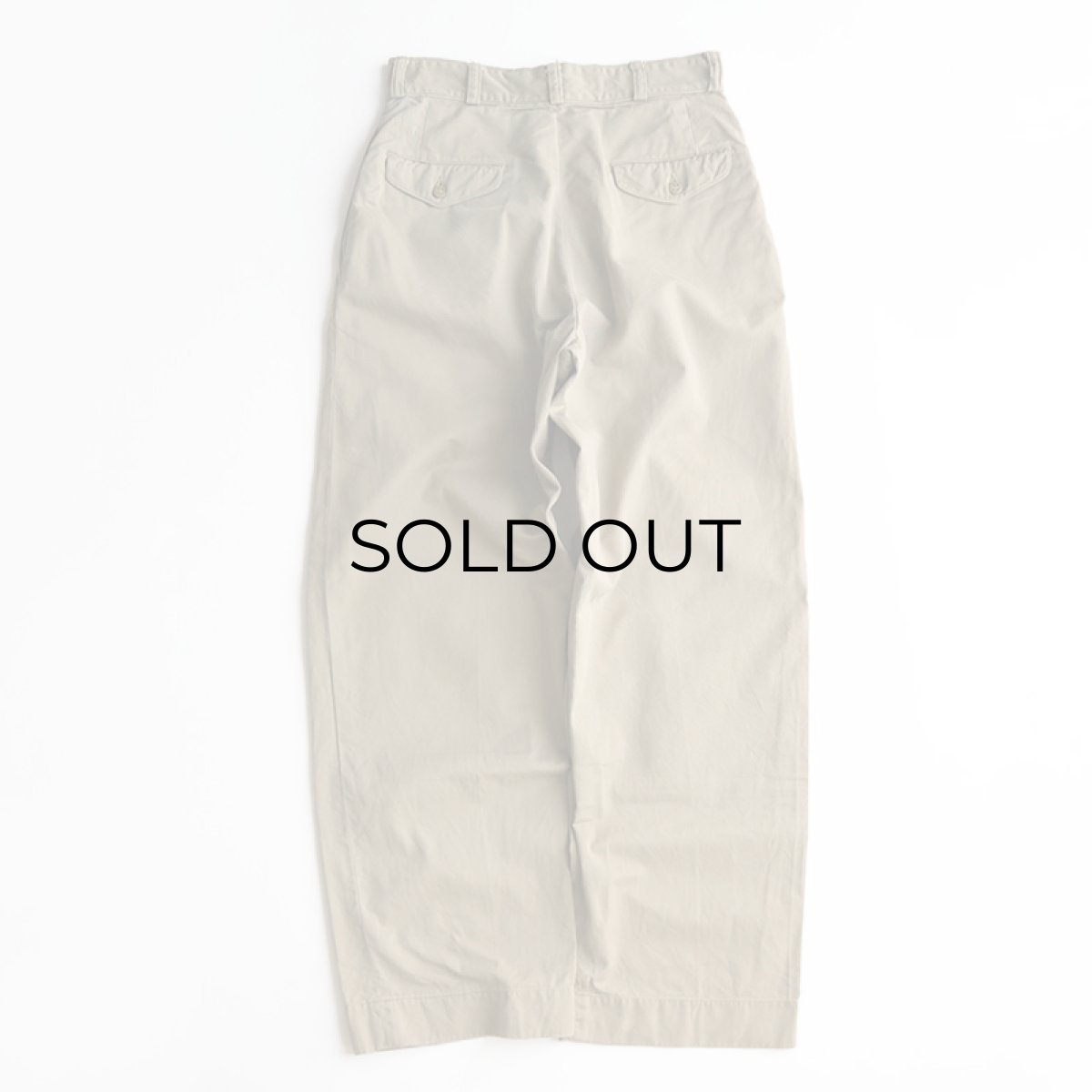 画像4: 50's US MARINE CORPS COTTON TWILL KHAKI TROUSERS【W28 x L30.5 程度】 (4)