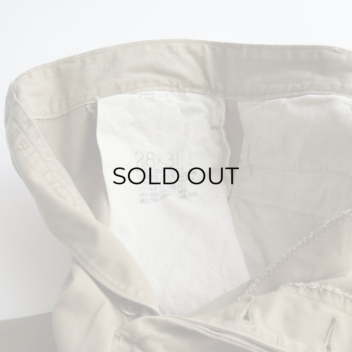 画像9: 50's US MARINE CORPS COTTON TWILL KHAKI TROUSERS【W28 x L30.5 程度】 (9)