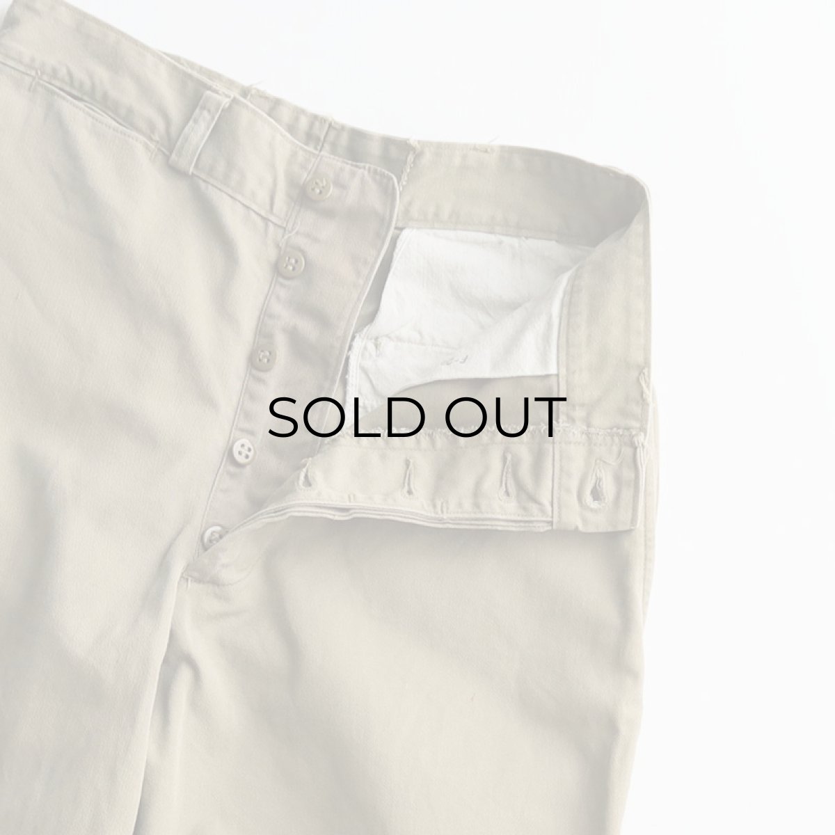 画像5: 50's US MARINE CORPS COTTON TWILL KHAKI TROUSERS【W28 x L30.5 程度】 (5)