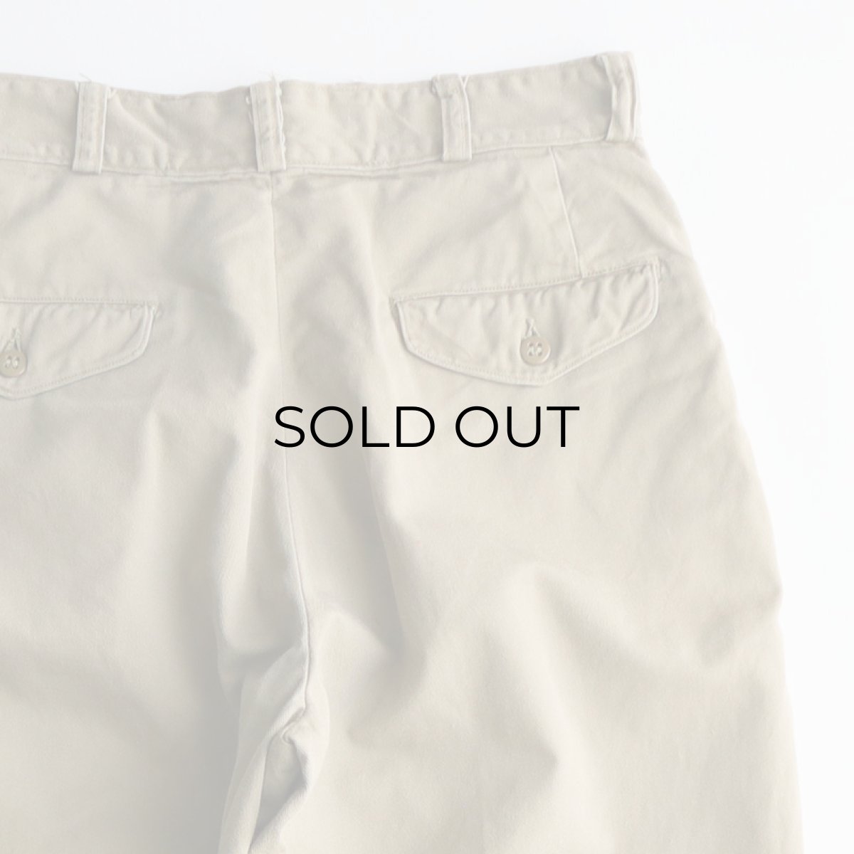 画像7: 50's US MARINE CORPS COTTON TWILL KHAKI TROUSERS【W28 x L30.5 程度】 (7)