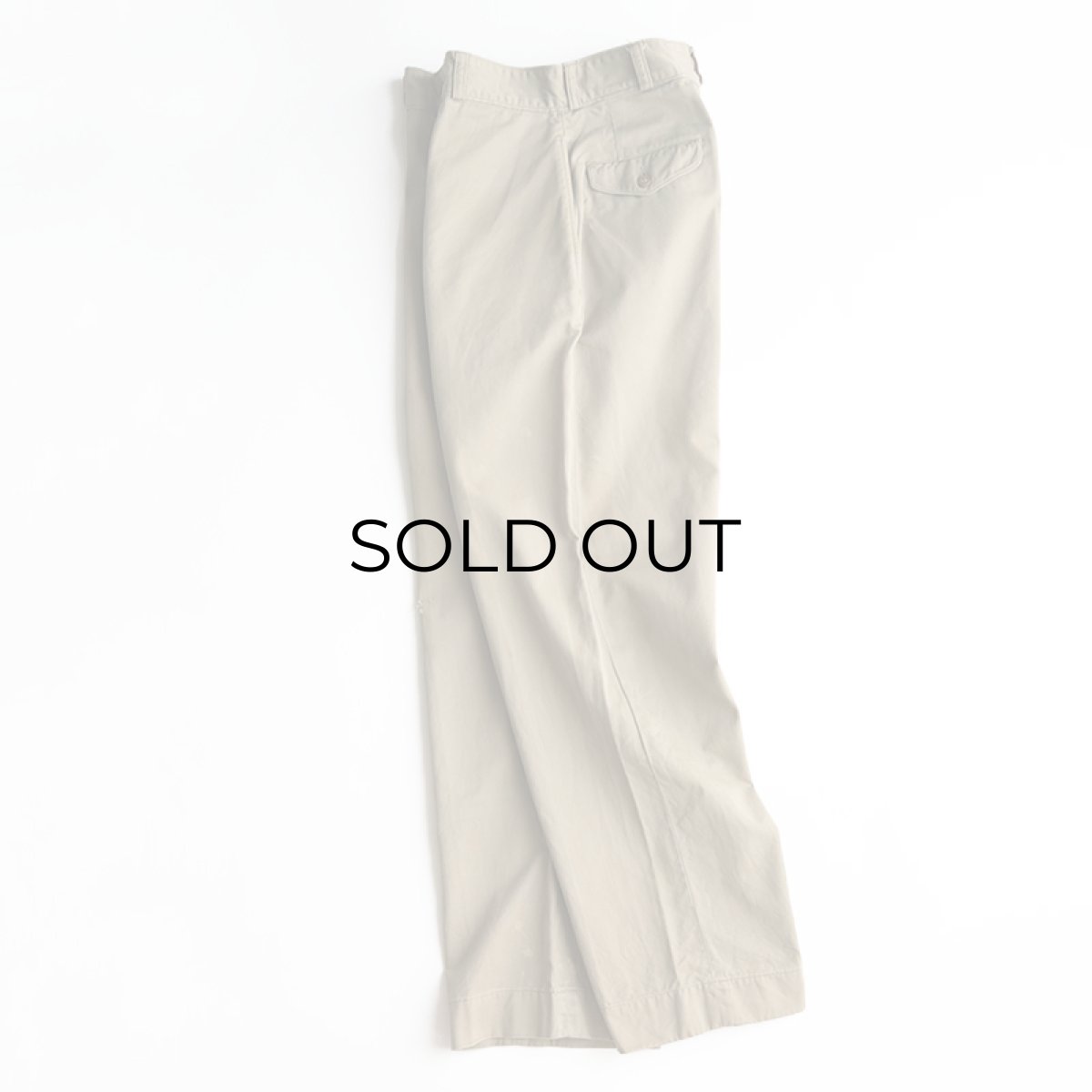 画像3: 50's US MARINE CORPS COTTON TWILL KHAKI TROUSERS【W28 x L30.5 程度】 (3)