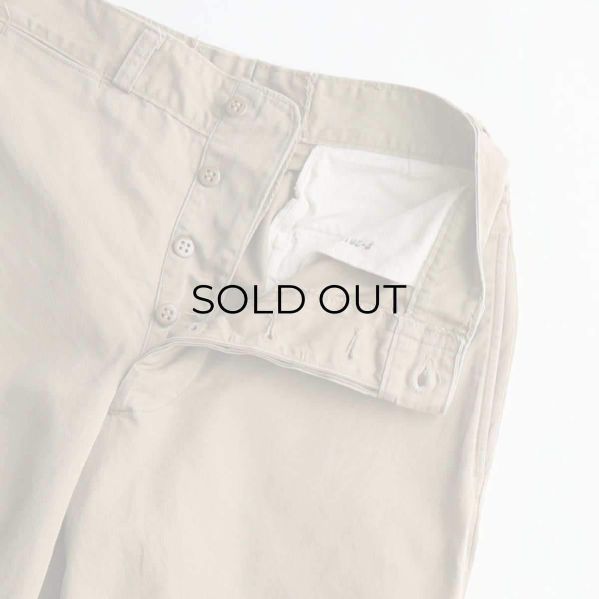 画像5: 50's US MARINE CORPS COTTON TWILL KHAKI TROUSERS【W28 x L30 程度】 (5)