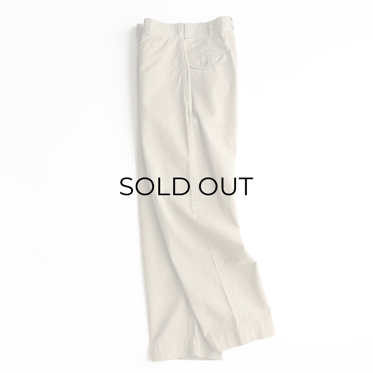 画像3: 50's US MARINE CORPS COTTON TWILL KHAKI TROUSERS【W28 x L30 程度】 (3)