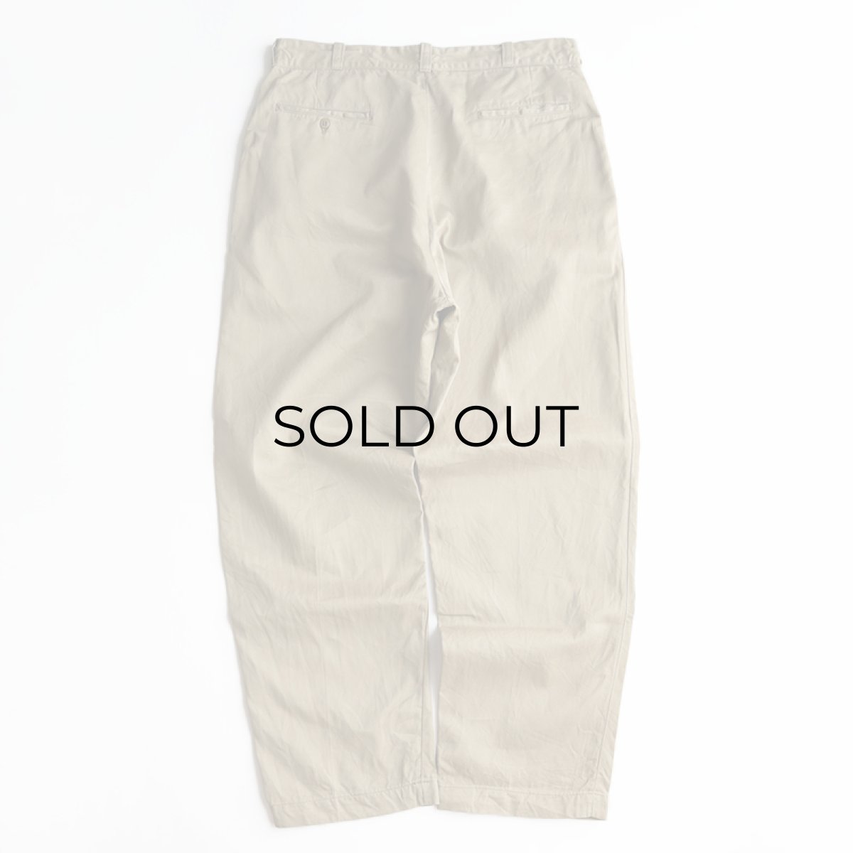 画像4: 60's US MILITARY COTTON TWILL KHAKI TROUSERS【W36 x L32 程度】 (4)