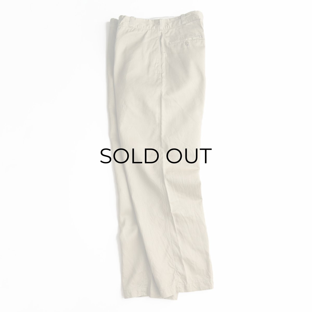 画像3: 60's US MILITARY COTTON TWILL KHAKI TROUSERS【W36 x L32 程度】 (3)