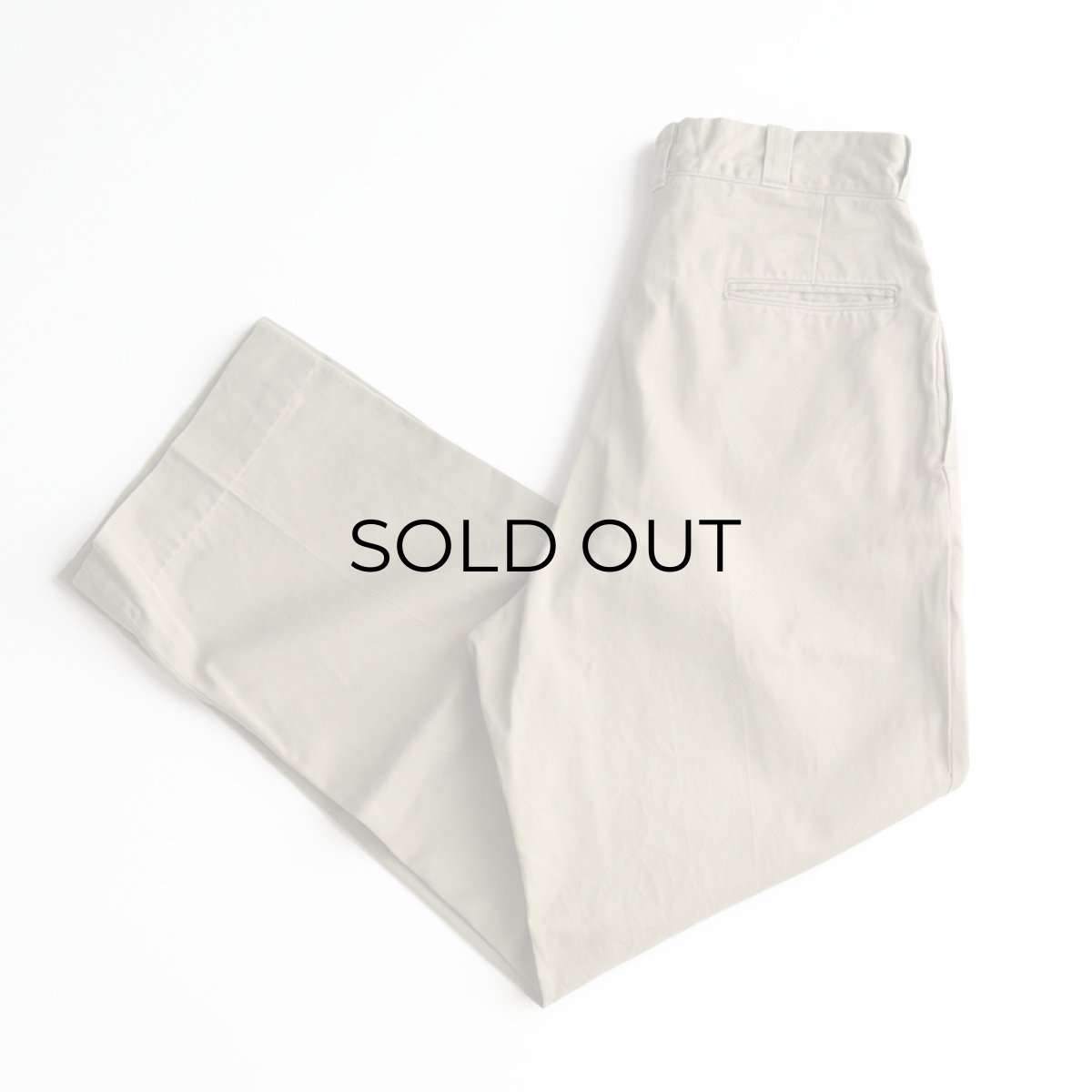 画像1: 60's US MILITARY COTTON TWILL KHAKI TROUSERS【W31 x L29.5 程度】 (1)