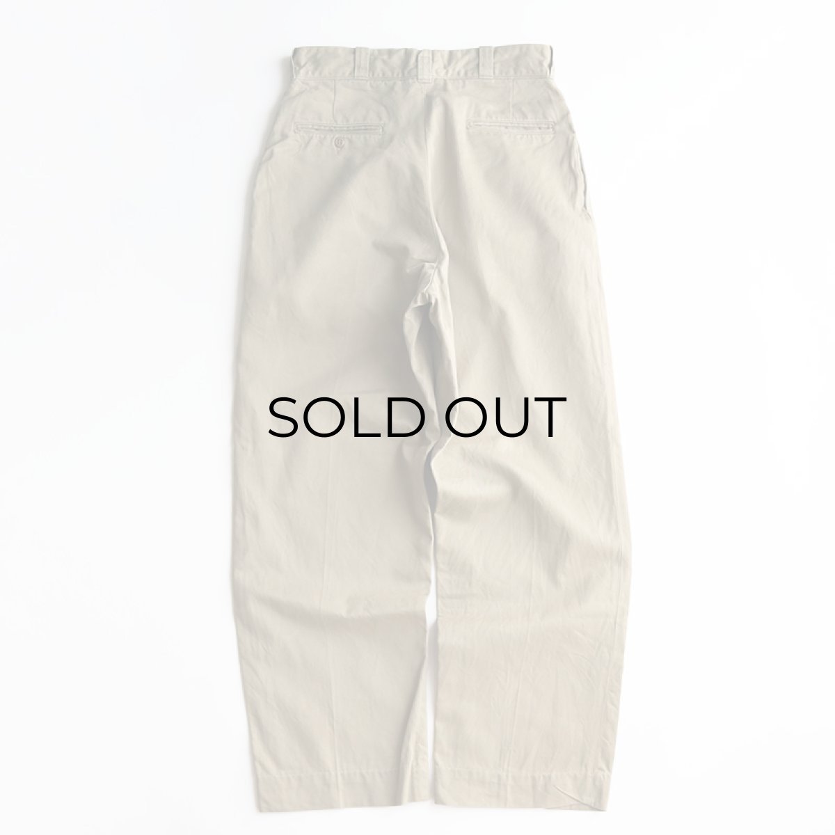 画像4: 60's US MILITARY COTTON TWILL KHAKI TROUSERS【W31 x L29.5 程度】 (4)