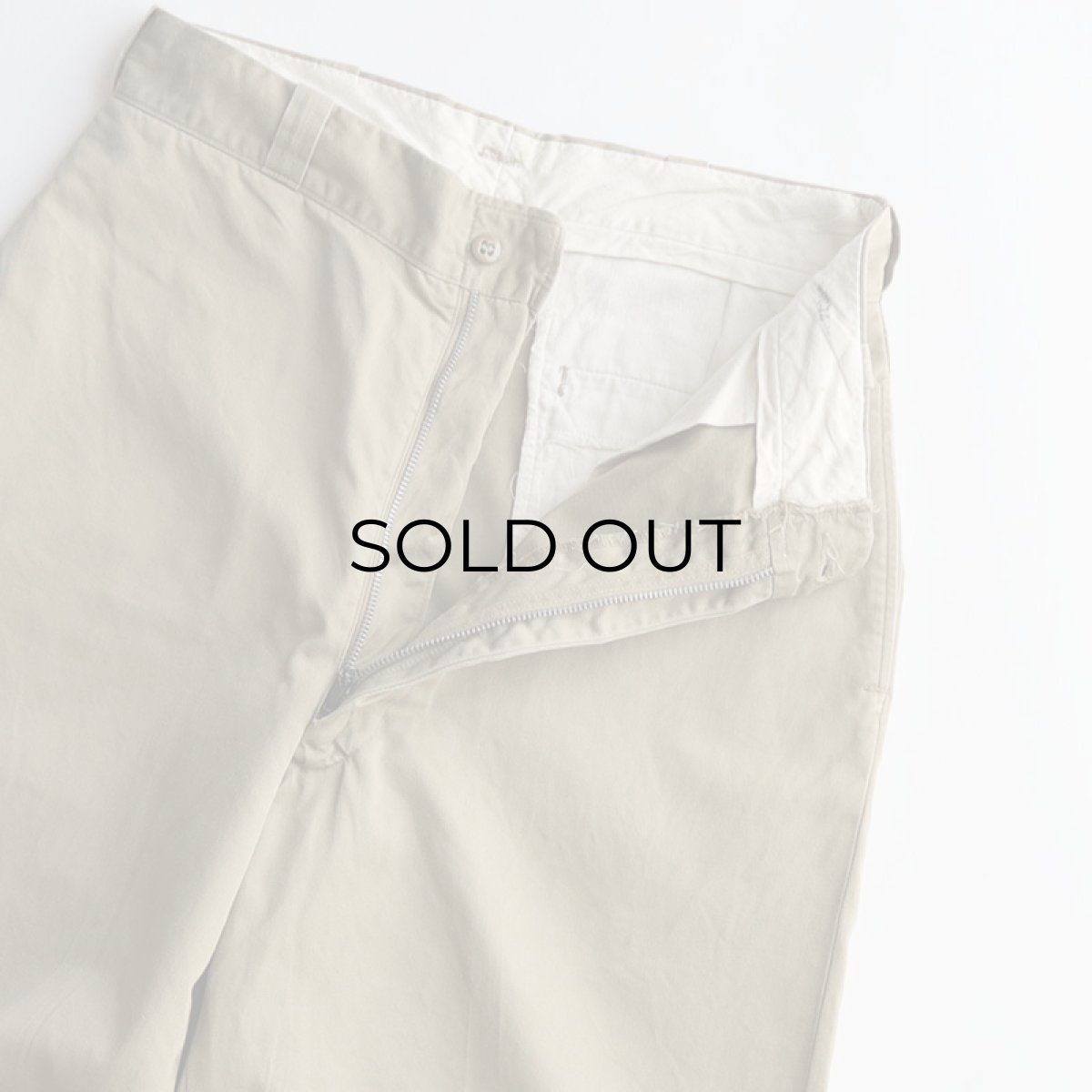 画像5: 60's US MILITARY COTTON TWILL KHAKI TROUSERS【W31 x L29.5 程度】 (5)