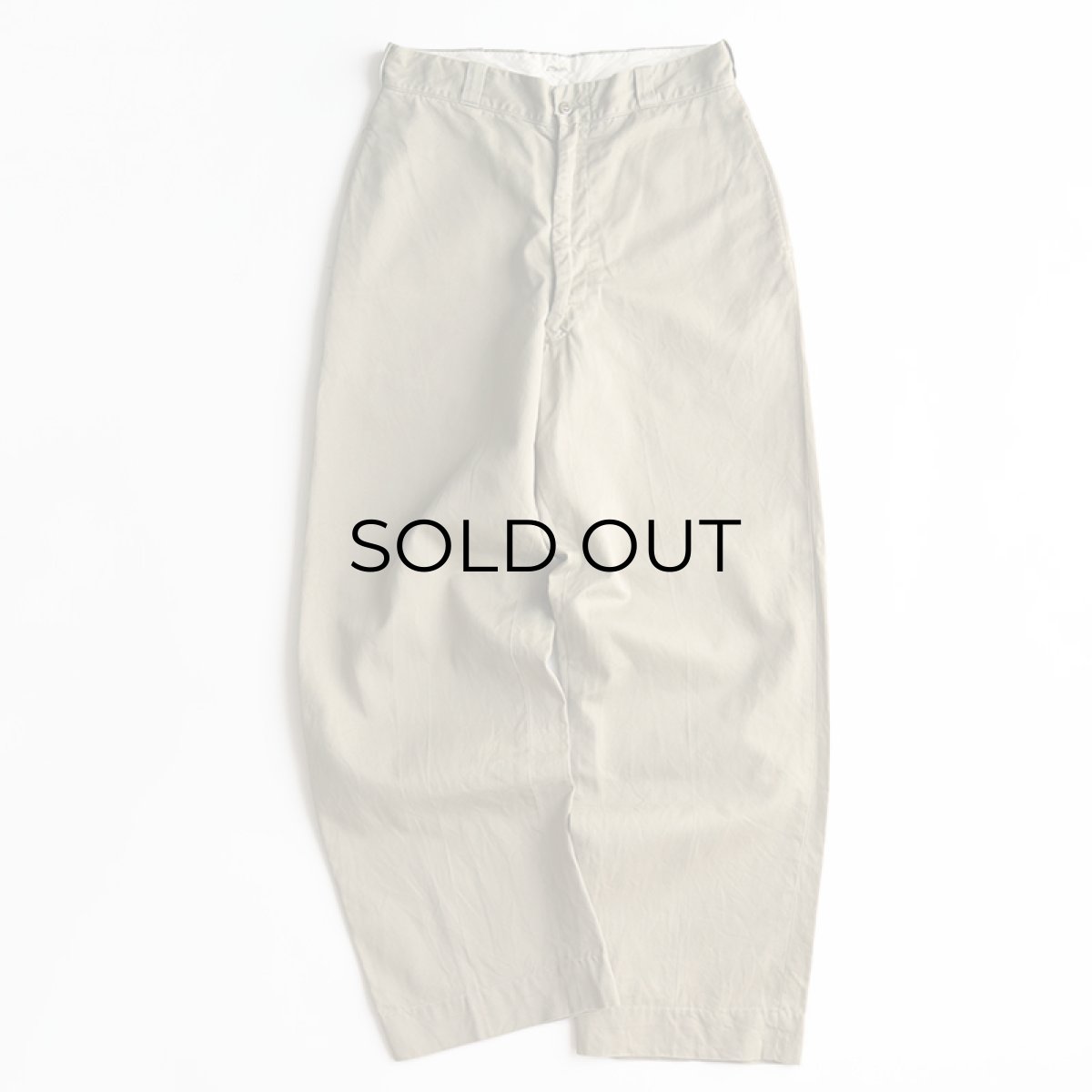 画像2: 60's US MILITARY COTTON TWILL KHAKI TROUSERS【W31 x L29.5 程度】 (2)