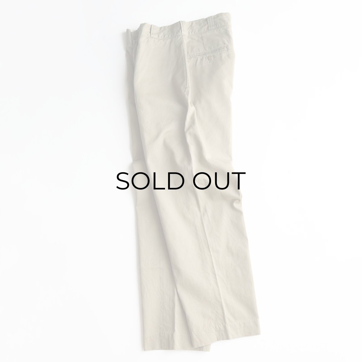 画像3: 60's US MILITARY COTTON TWILL KHAKI TROUSERS【W31 x L29.5 程度】 (3)