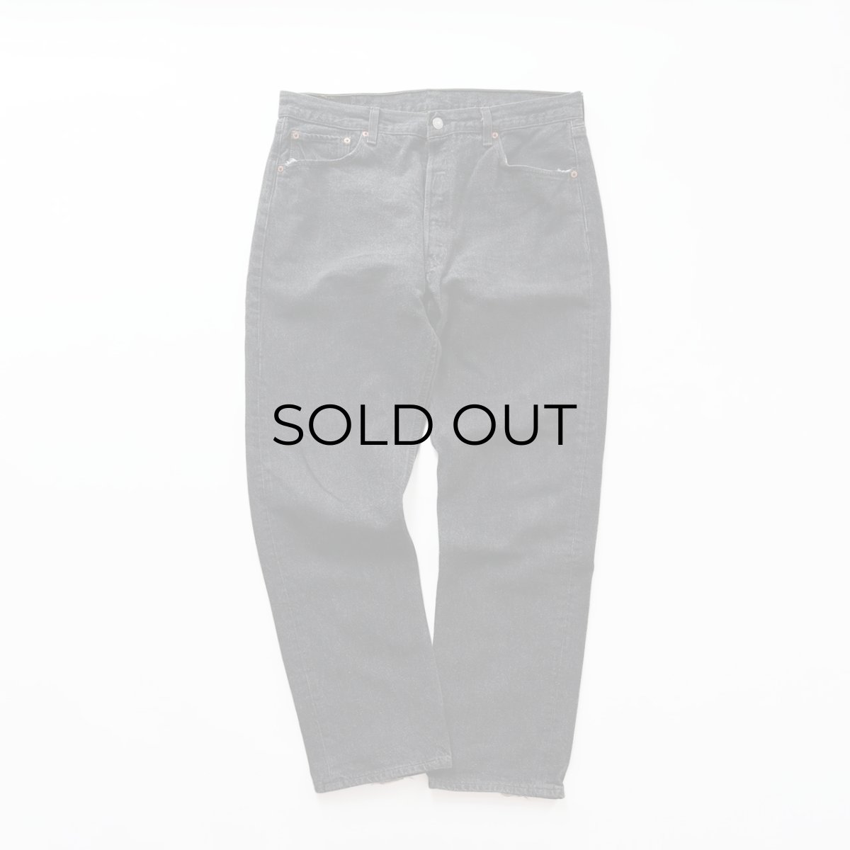 画像2: LEVI'S 501 BLACK DENIM PANTS "made in USA" 【W38 x L32 程度】 (2)