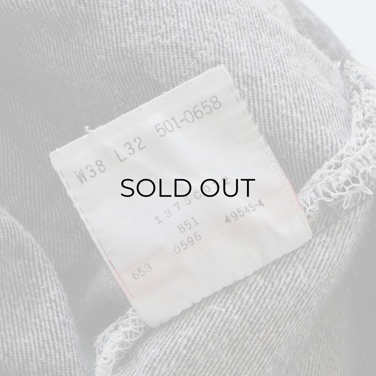 画像11: LEVI'S 501 BLACK DENIM PANTS "made in USA" 【W38 x L32 程度】 (11)