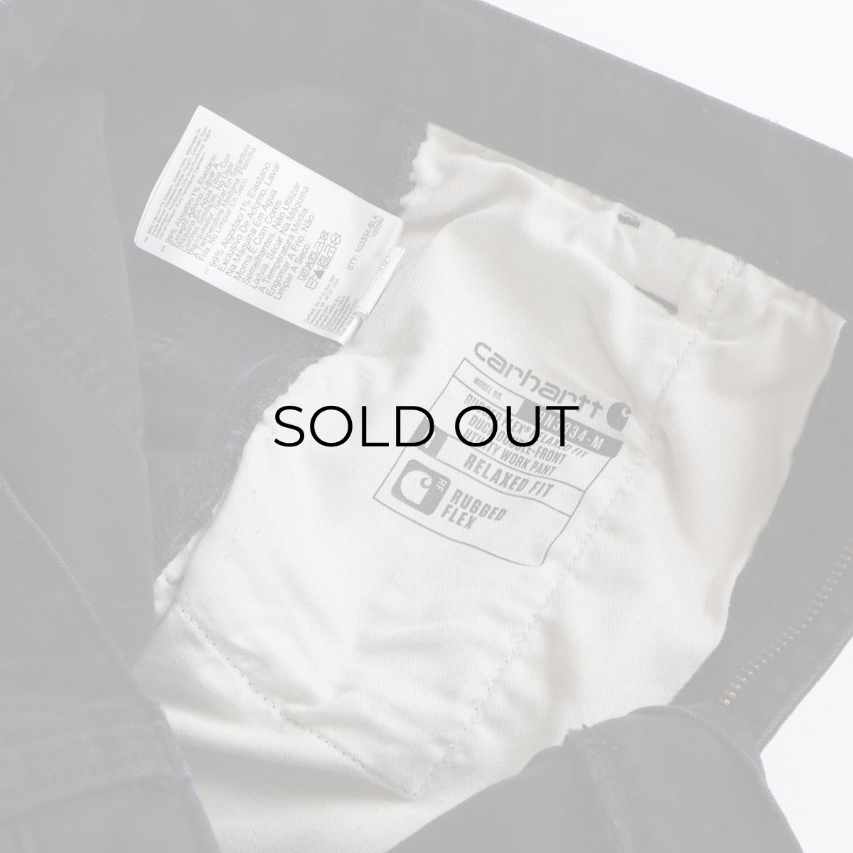 画像10: Carhartt BLACK COTTON DUCK W-KNEE PAINTER PANTS 【SIZE : W33 x L30.5 程度】 (10)