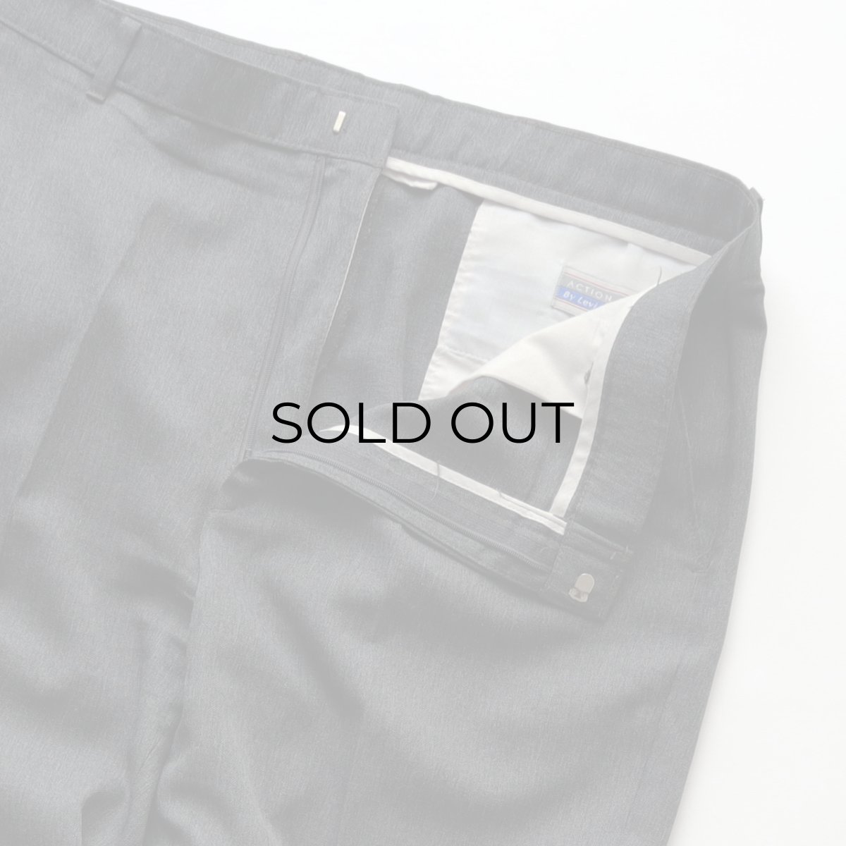 画像4: LEVI'S "ACTION SLACKS" POLYESTER SLACKS 【SIZE : W37 x L32 程度】 (4)