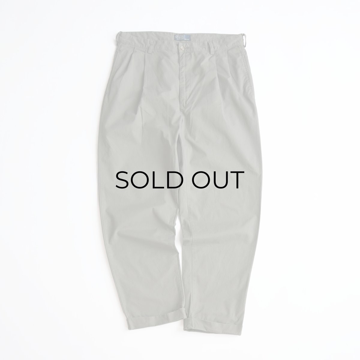 画像1: 〜00's Polo by Ralph Lauren COTTON POPLIN TUCK PANTS【W36 x L30 程度】 (1)