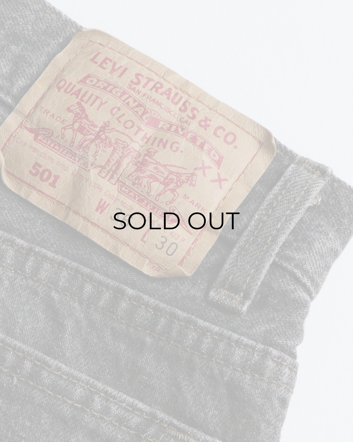 画像7: LEVI'S 501 BLACK DENIM PANTS "made in USA" 【W35 x L30 程度】 (7)