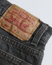 画像7: LEVI'S 501 BLACK DENIM PANTS "made in USA" 【W35 x L30 程度】 (7)